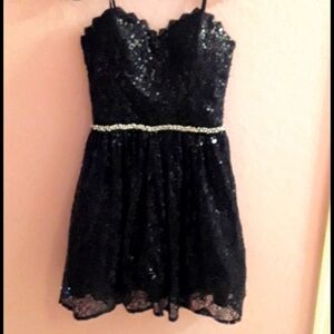 r dark blue sequined dress size 7